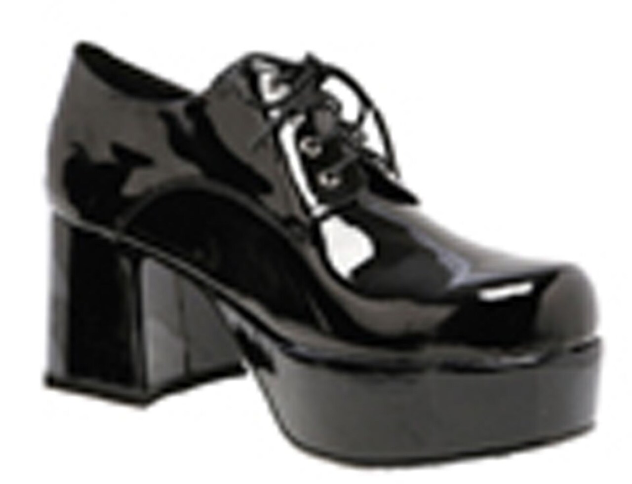The Costume Center Black Patent Platform Men Adult Shoes Halloween Costume Accessory - Size 11